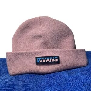 Vans Off the Wall Beanie Cuffed Knit Cap Light Pink Stretch Warm Skater One Size